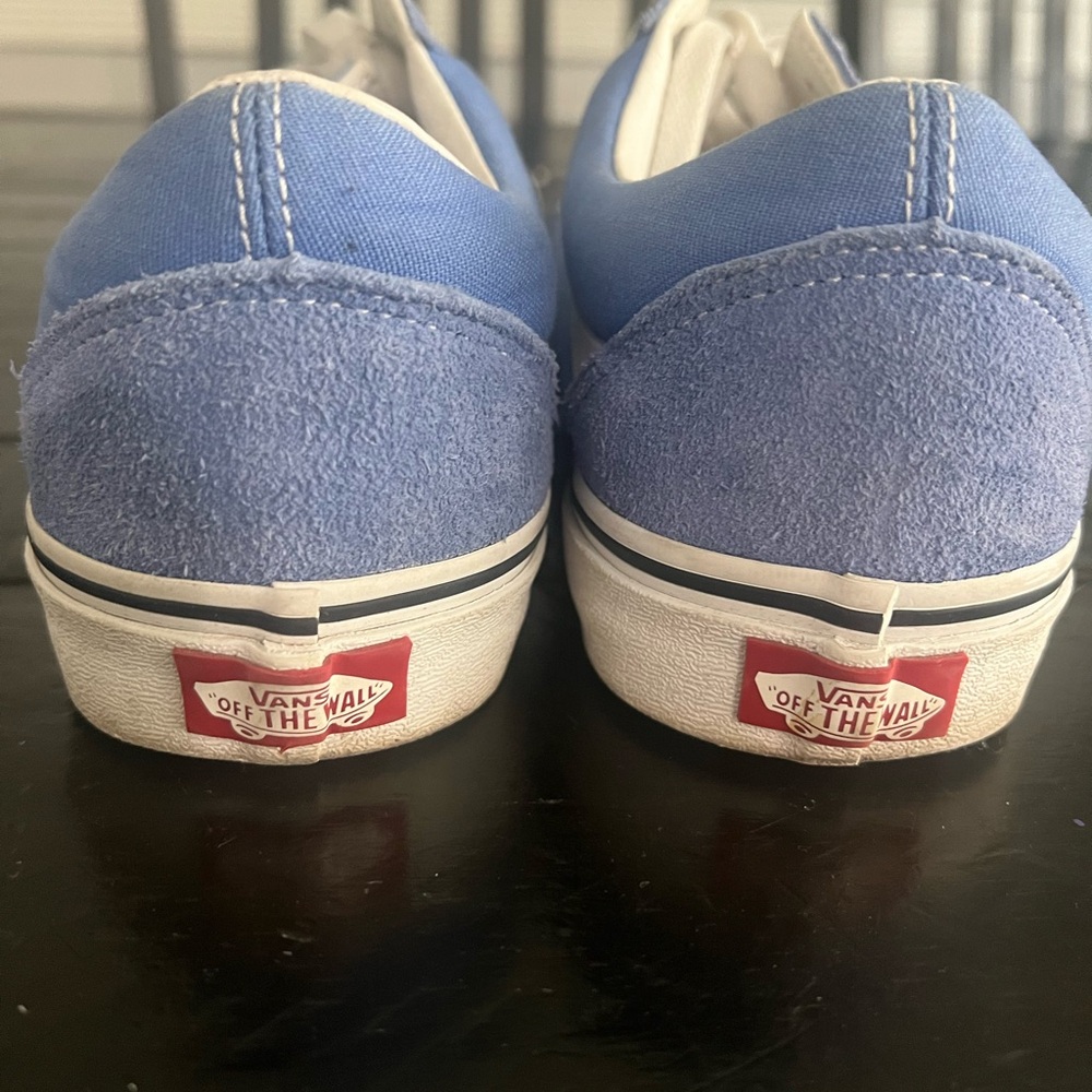 Light Blue Vans Old Skool Sneakers Gently Worn View 3